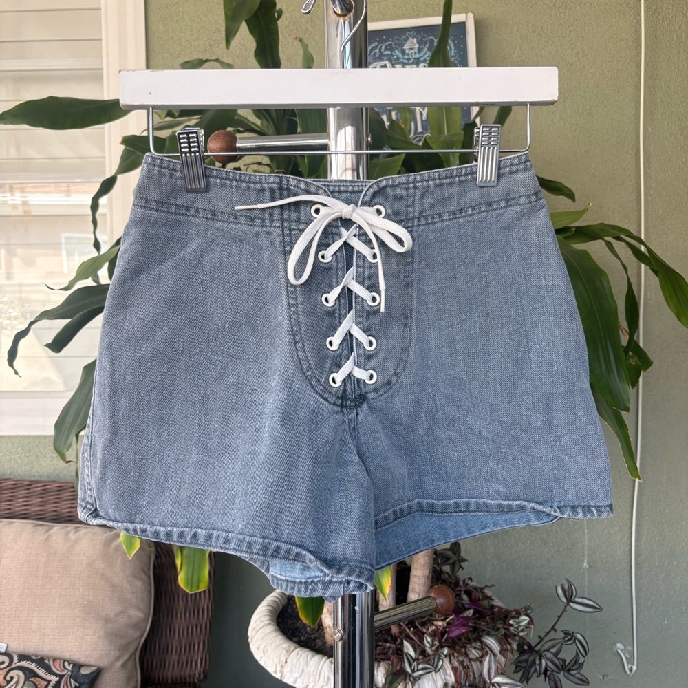 Denim Lace-Up Women's Shorts